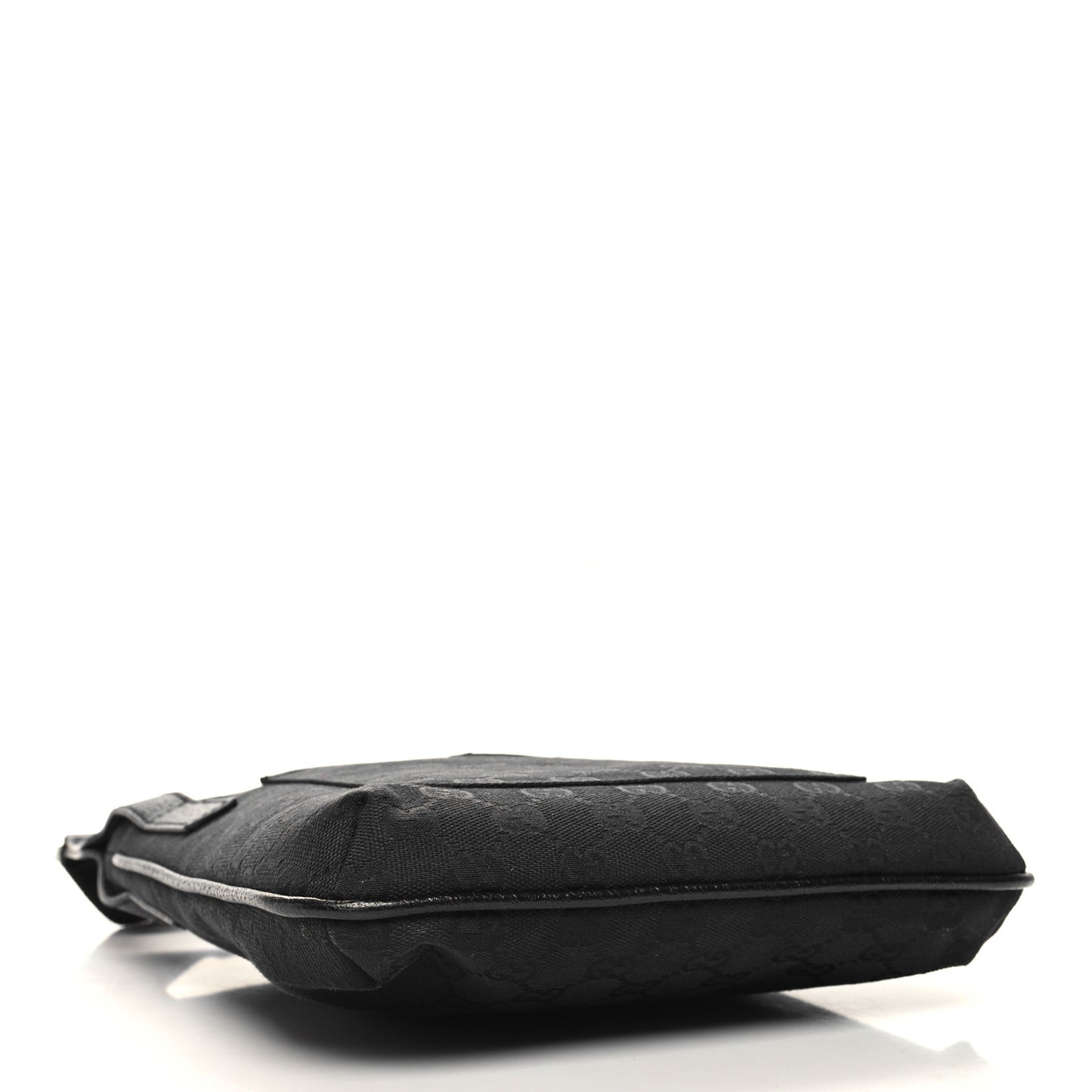 Monogram Flat Messenger Bag Black
