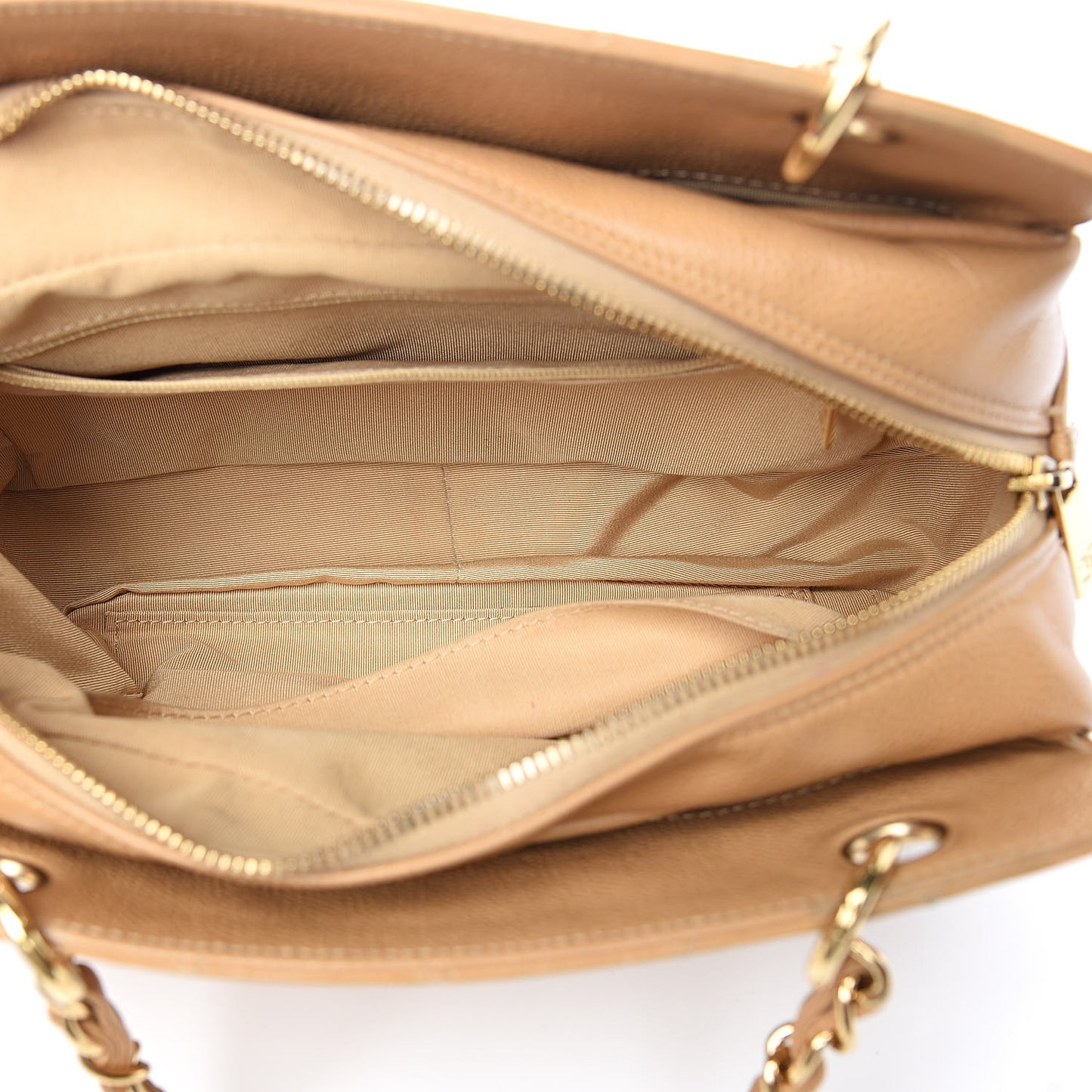 Caviar Quilted Petit Timeless Tote PTT Beige