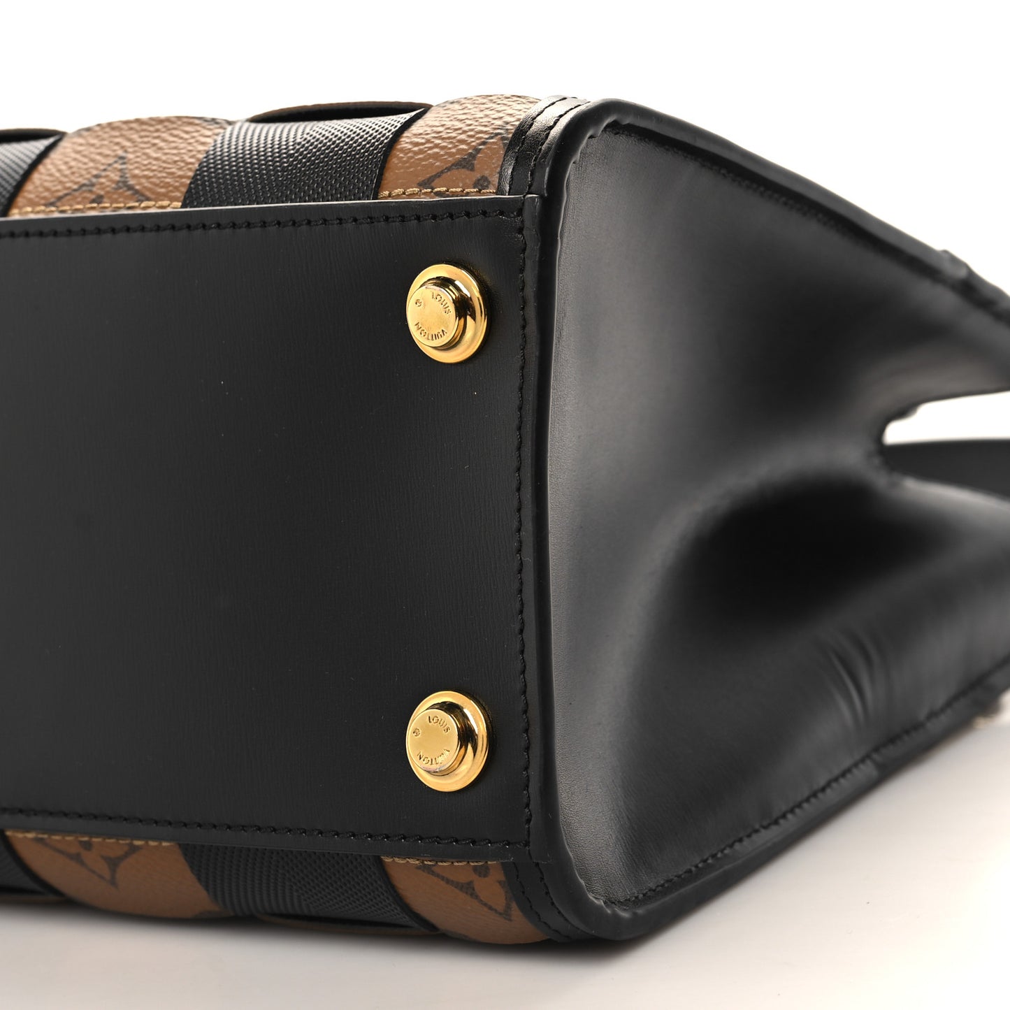 Calfskin Monogram Damier Tressage City Steamer PM Black