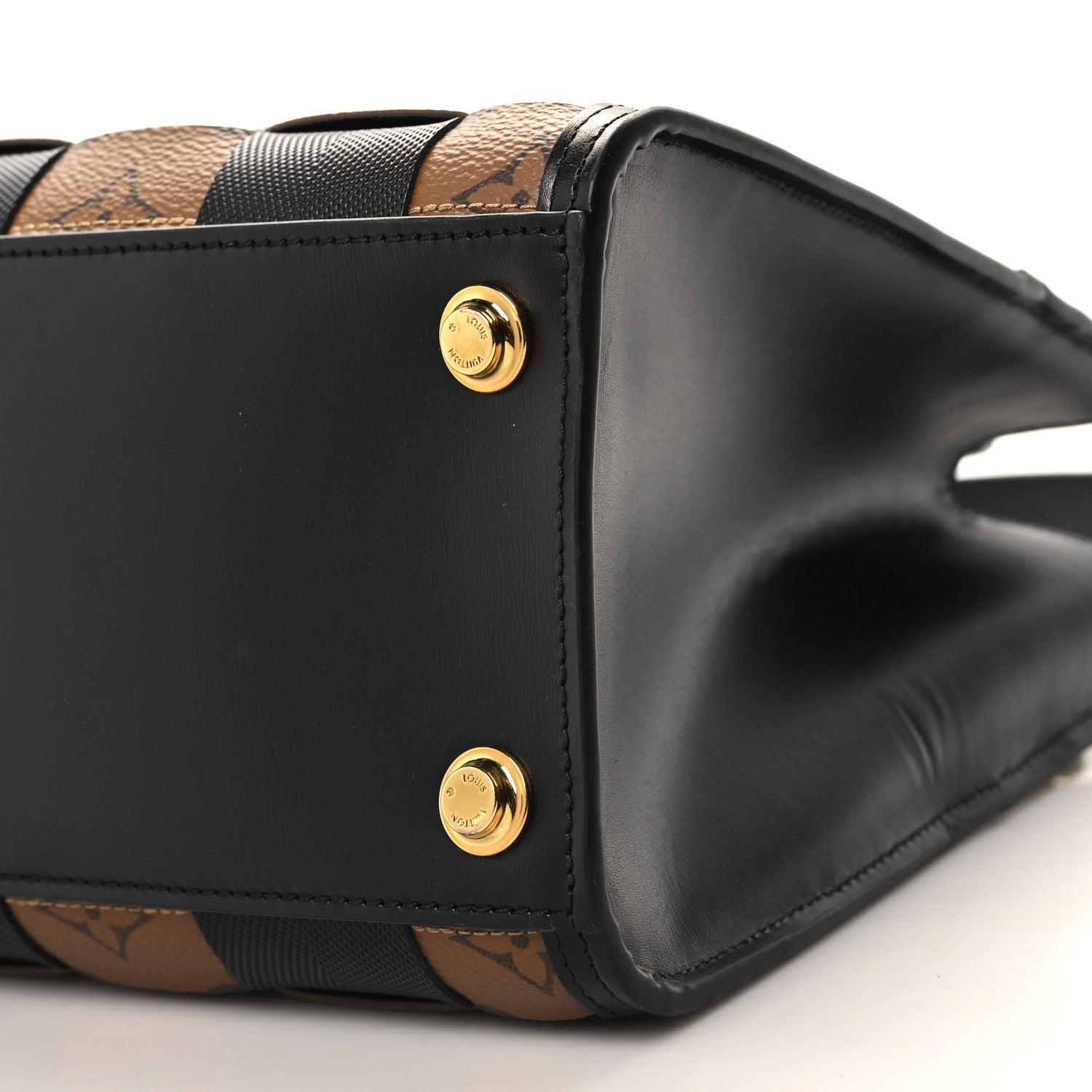 Louis Vuitton Calfskin Monogram Damier Tressage City Steamer PM Black 9 of 9
