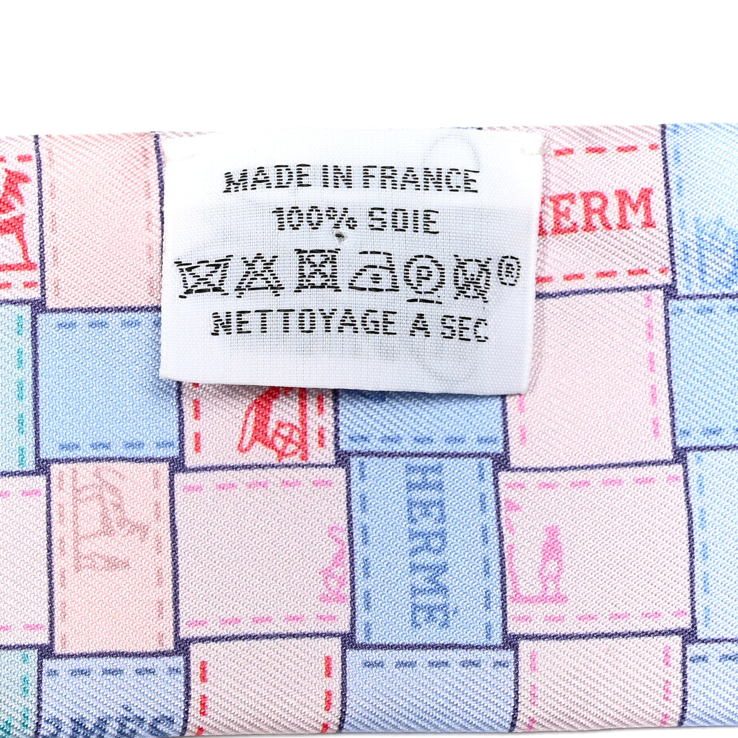 Silk Bolduc Au Carre Twilly Bleu Pale Rose Pale