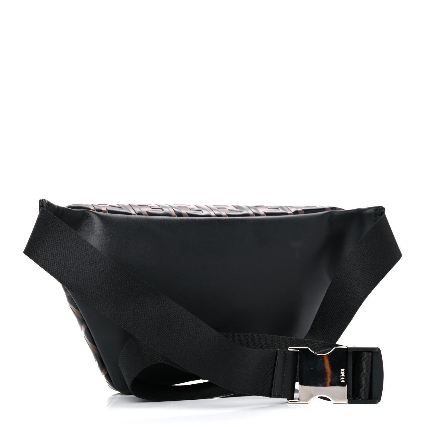Fendi Vitello Century Bi-Color FF 1974 Embossed Belt Bag Maya Black 3 of 10