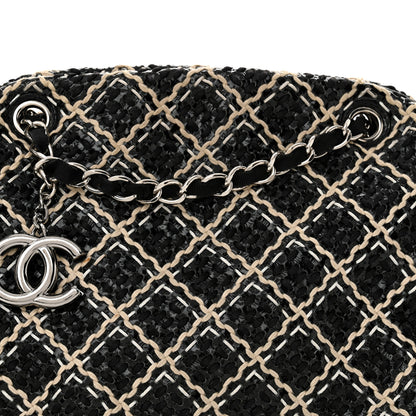 Chanel Patent Hand Embroidered Large Just Mademoiselle Black 8 of 11