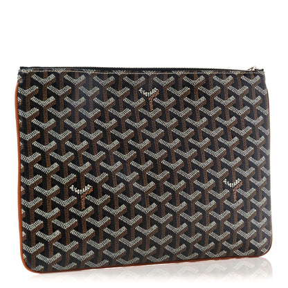 Goyard Goyardine Senat Pochette MM Black Gold 3 of 9