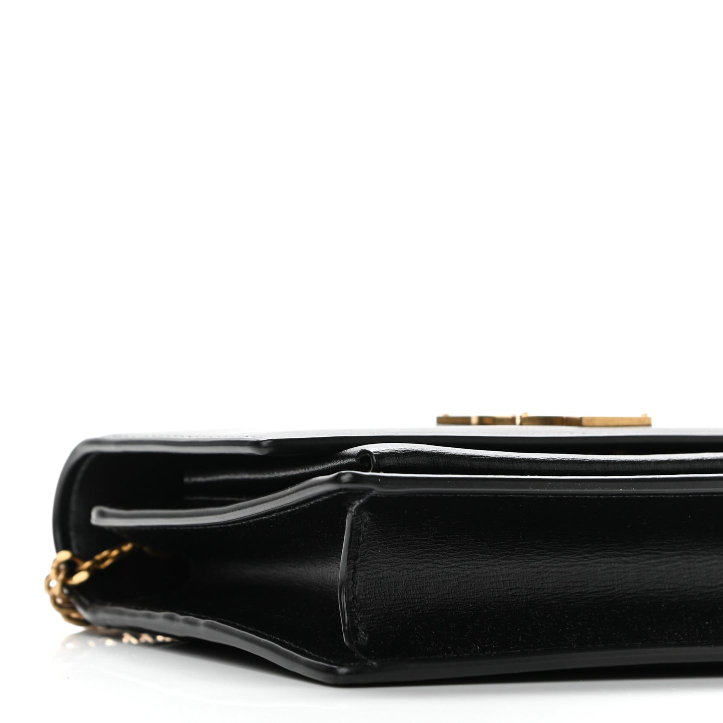 Calfskin Monogram Sunset Chain Wallet Black
