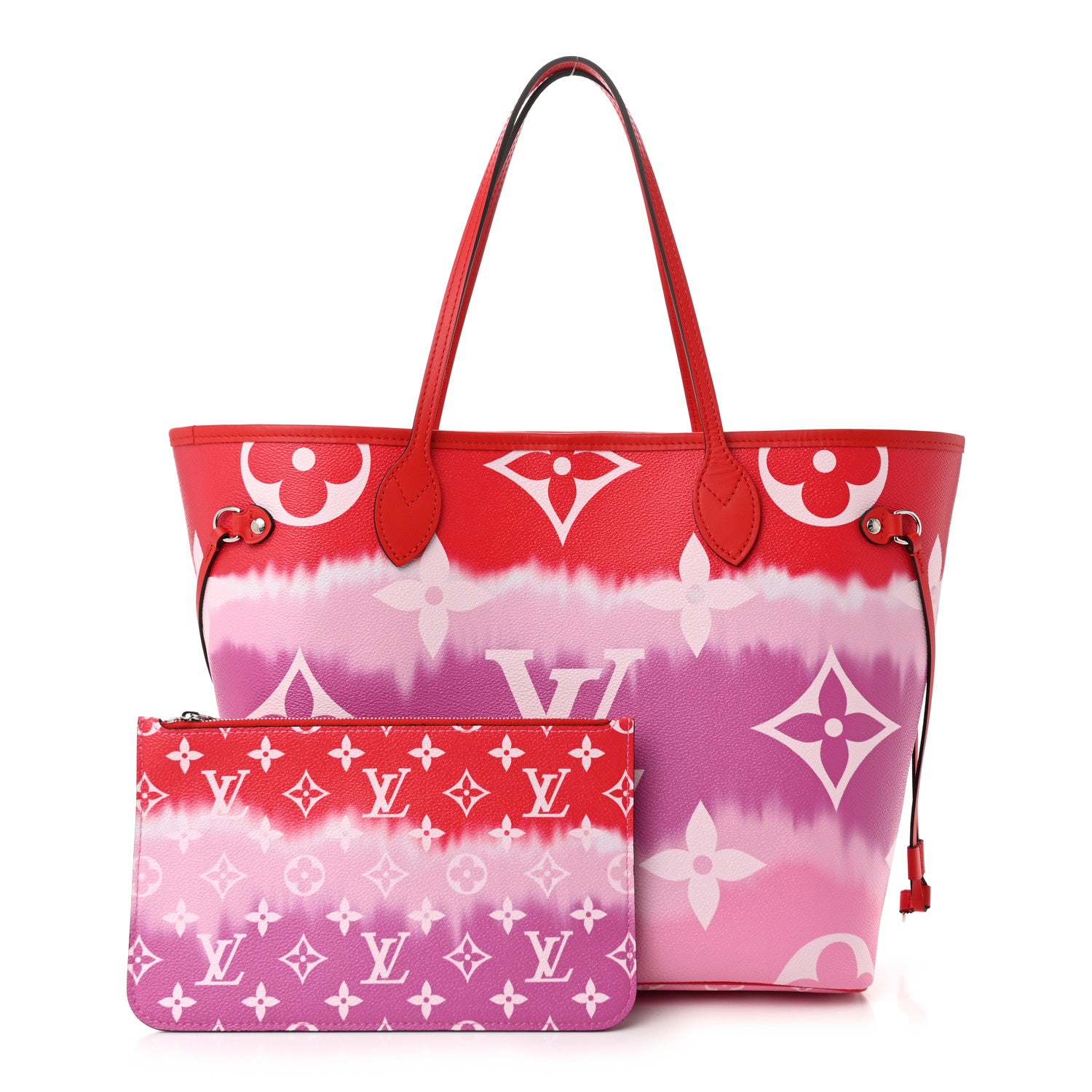 Louis Vuitton Monogram Escale Neverfull MM Rouge 3 of 12