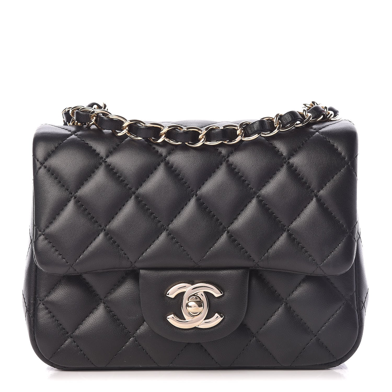 Chanel Lambskin Quilted Mini Square Flap Black 1 of 11