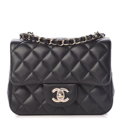 Chanel Lambskin Quilted Mini Square Flap Black 1 of 11