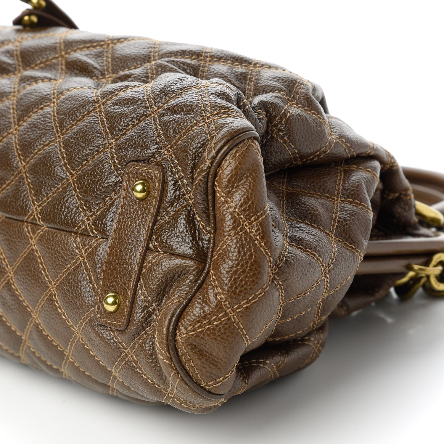 Marc Jacobs Calfskin Quilted Stam Brown 7 of 11