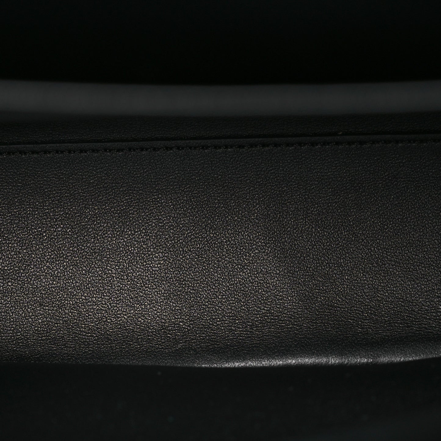 Satinated Calfskin Medium 16 Top Handle Bag Black