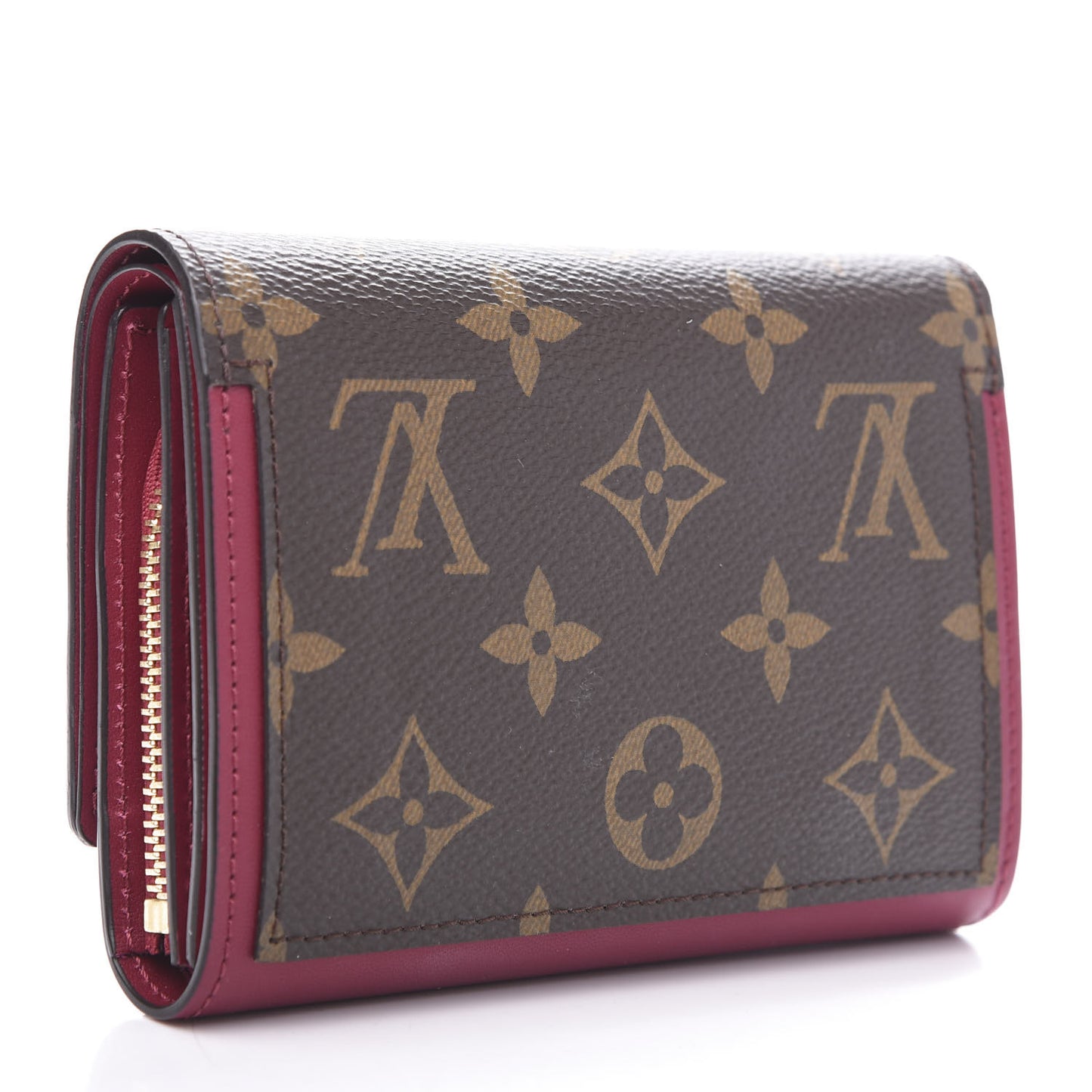 Monogram Flore Compact Wallet Fuchsia