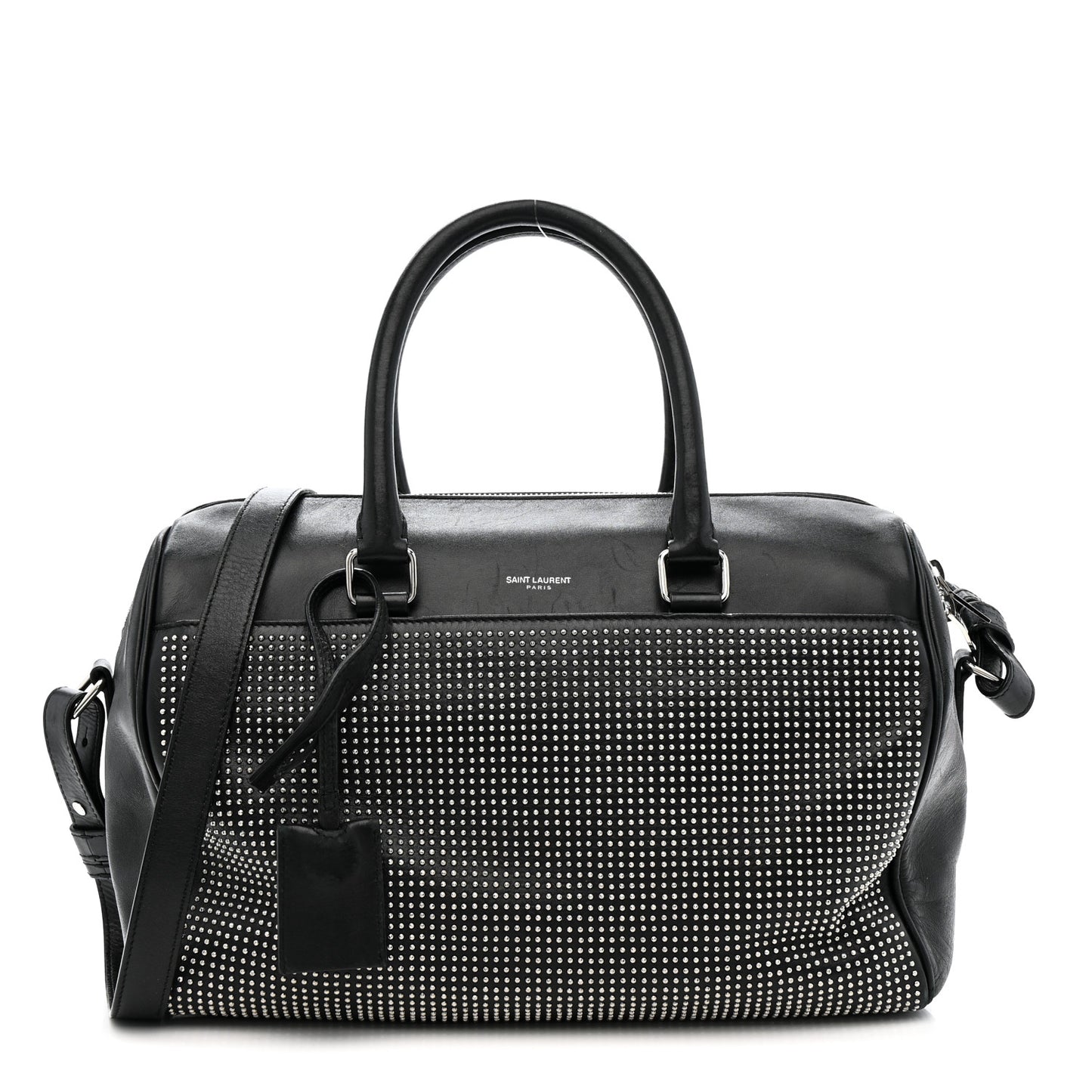 Calfskin Studded Classic Duffle 6 Black