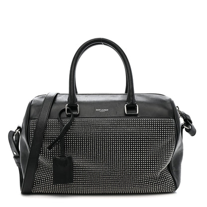 Saint Laurent Calfskin Studded Classic Duffle 6 Black 1 of 16