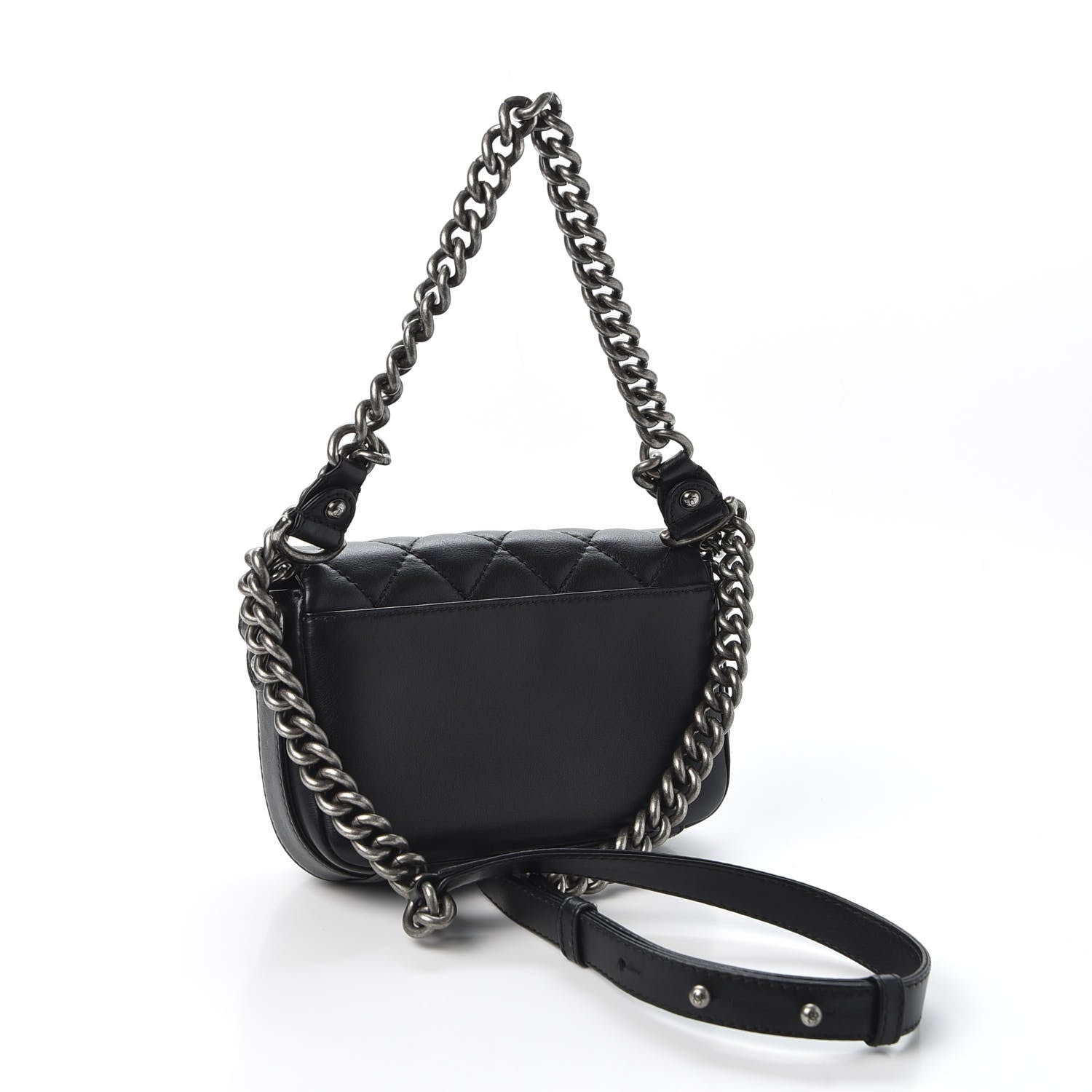 Chanel Calfskin Quilted Small Rock My Shoulder Flap Black 2 of 10