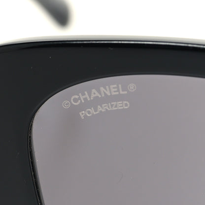Chanel Acetate Strass Polarized Square Sunglasses 5422-B Black 7 of 7