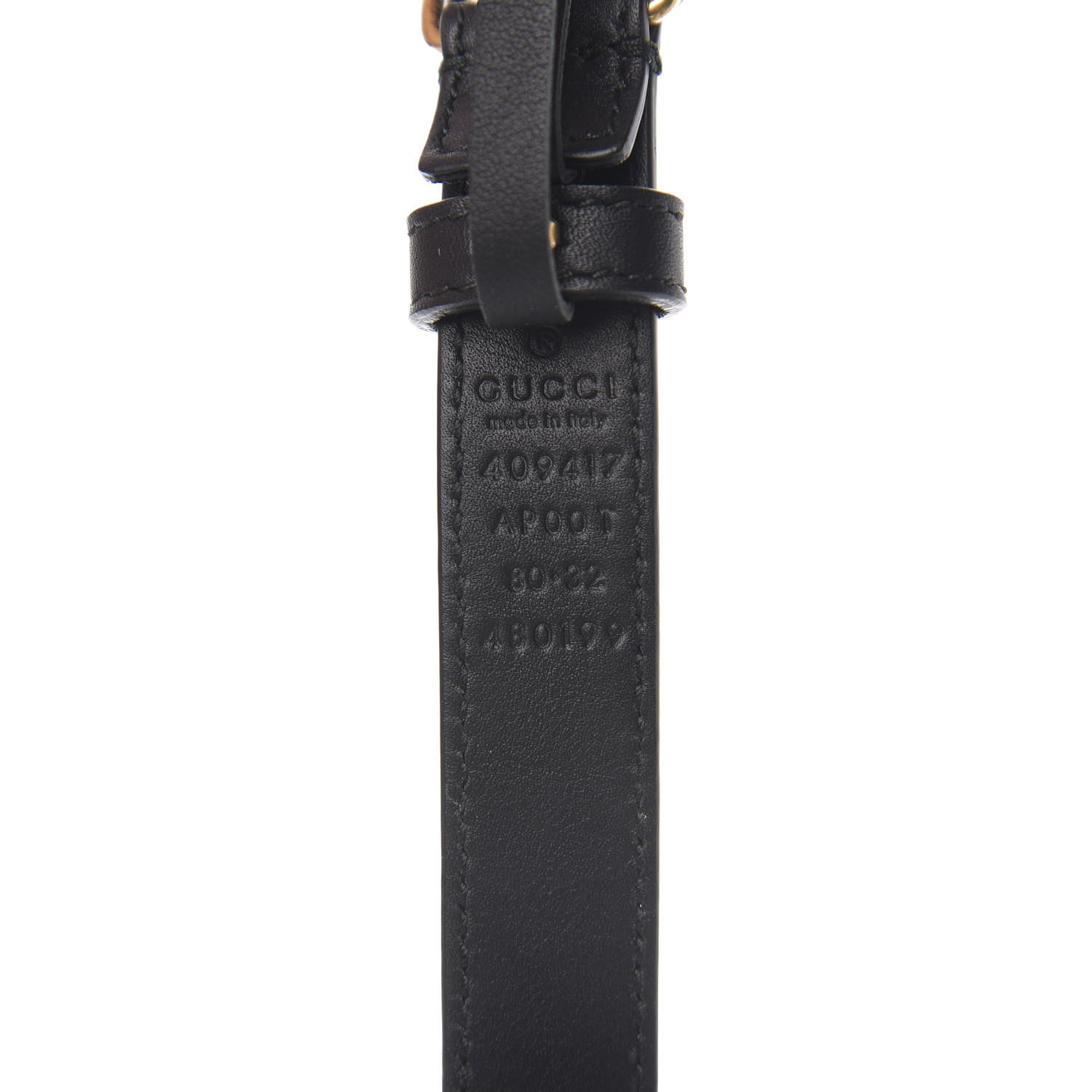 Gucci Calfskin Double G 20mm Belt 80 32 Black 3 of 6
