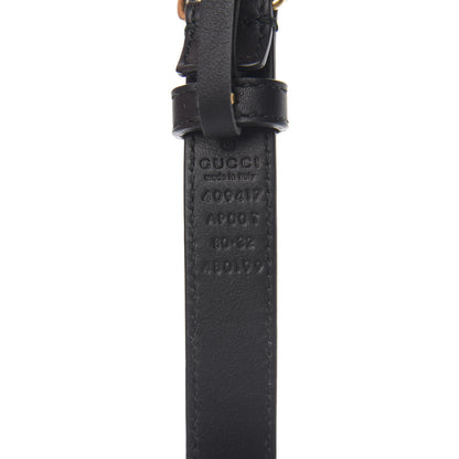 Gucci Calfskin Double G 20mm Belt 80 32 Black 3 of 6
