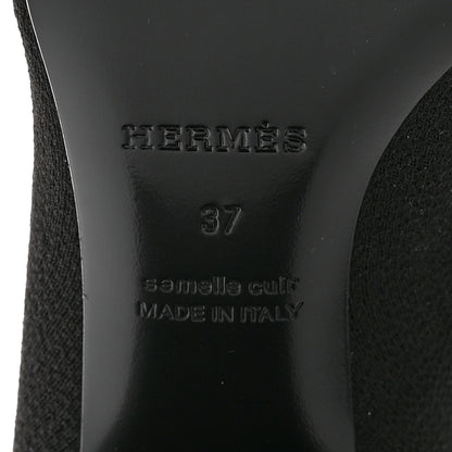 Hermes Knit Calfskin Fontaine 60 Boots 37 Black 6 of 11