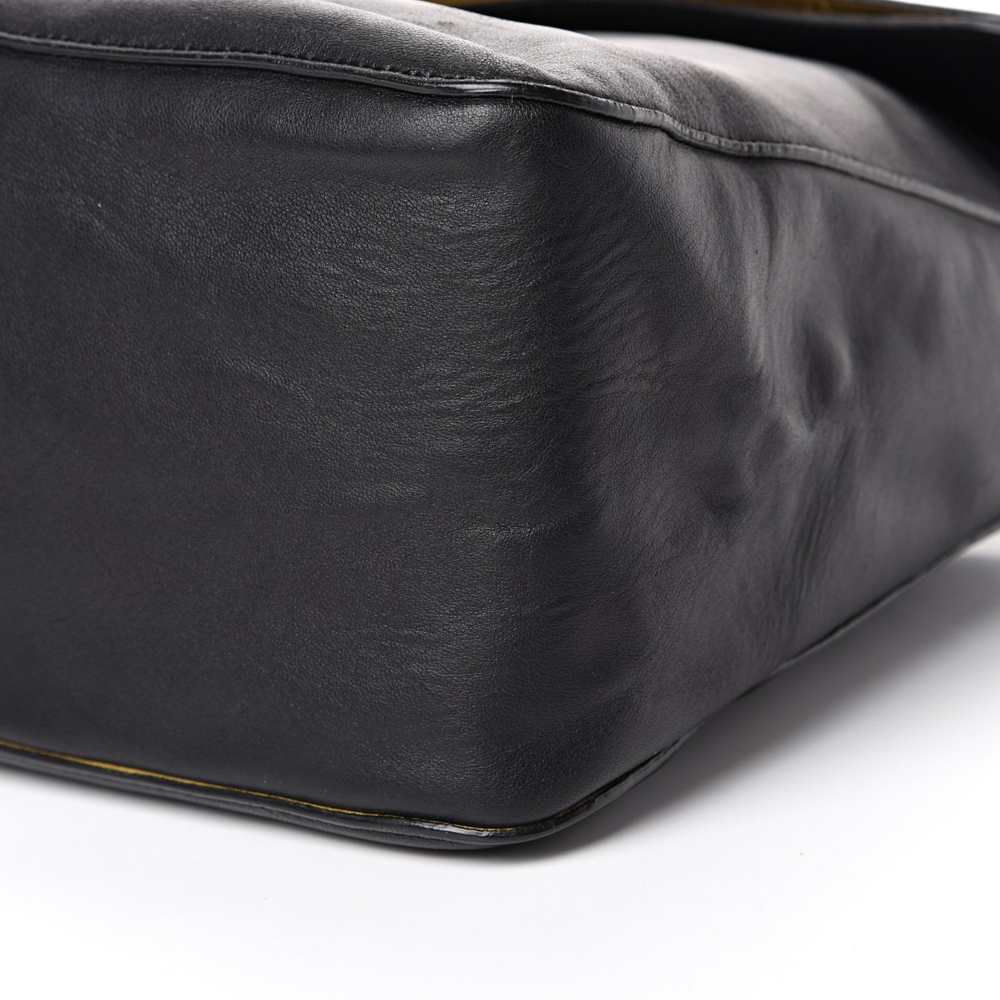 Lambskin Medium Gourmette Shoulder Bag Black