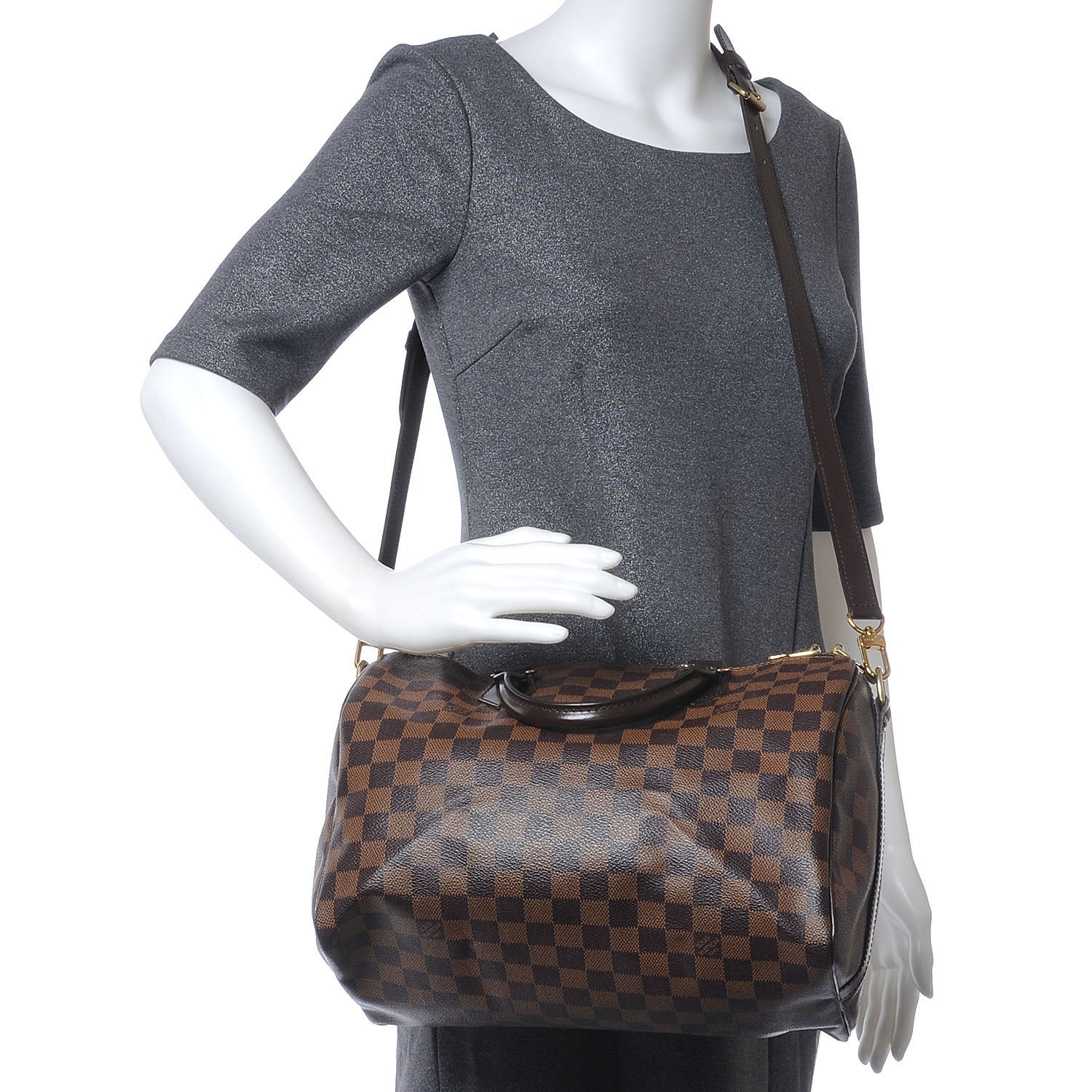 Louis Vuitton Damier Ebene Speedy Bandouliere 30 2 of 8