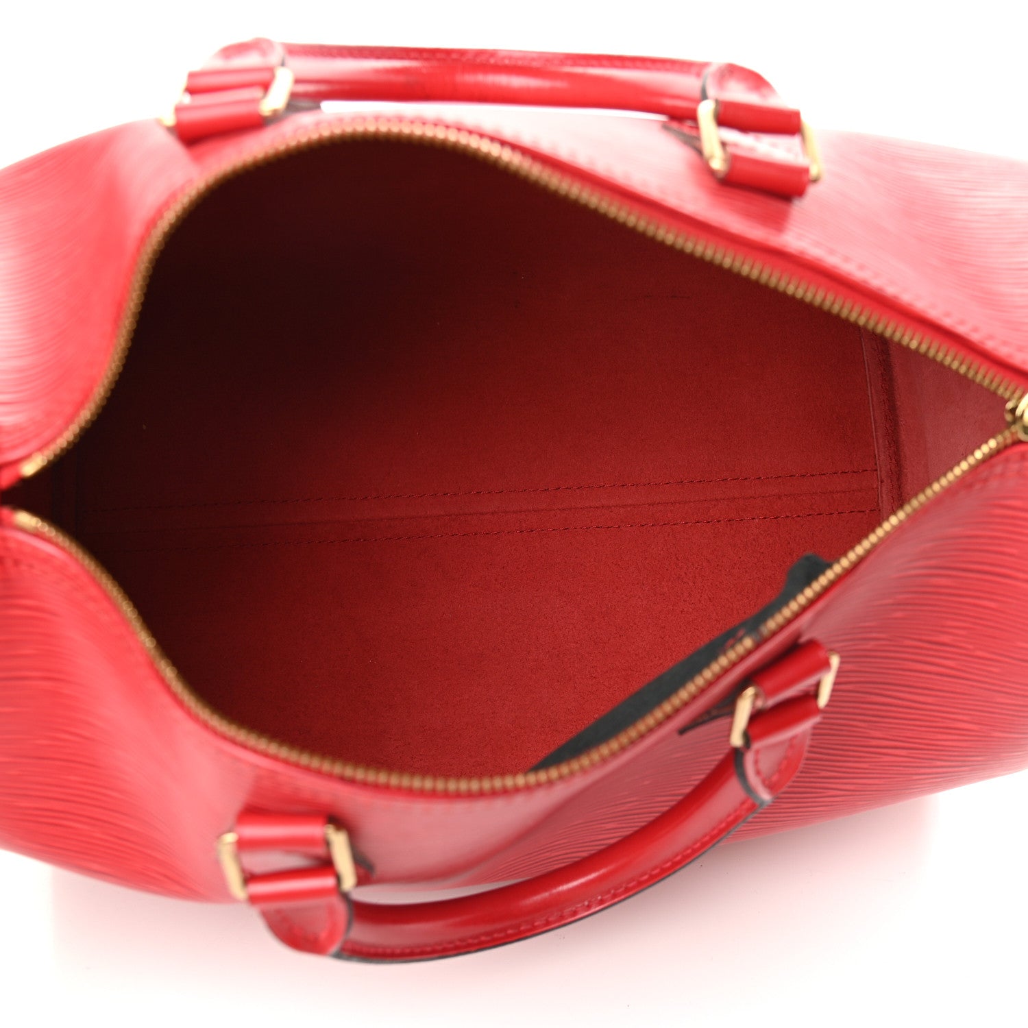 Louis Vuitton Epi Speedy 30 Castillan Red 5 of 10