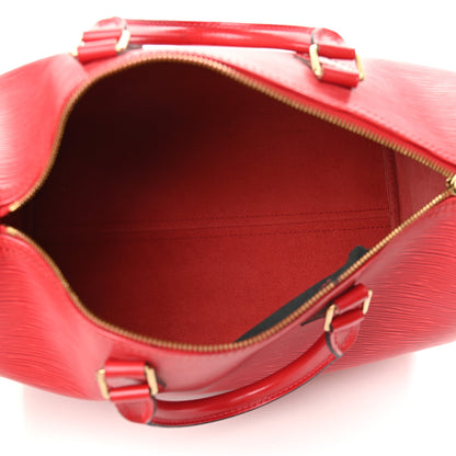 Louis Vuitton Epi Speedy 30 Castillan Red 5 of 10