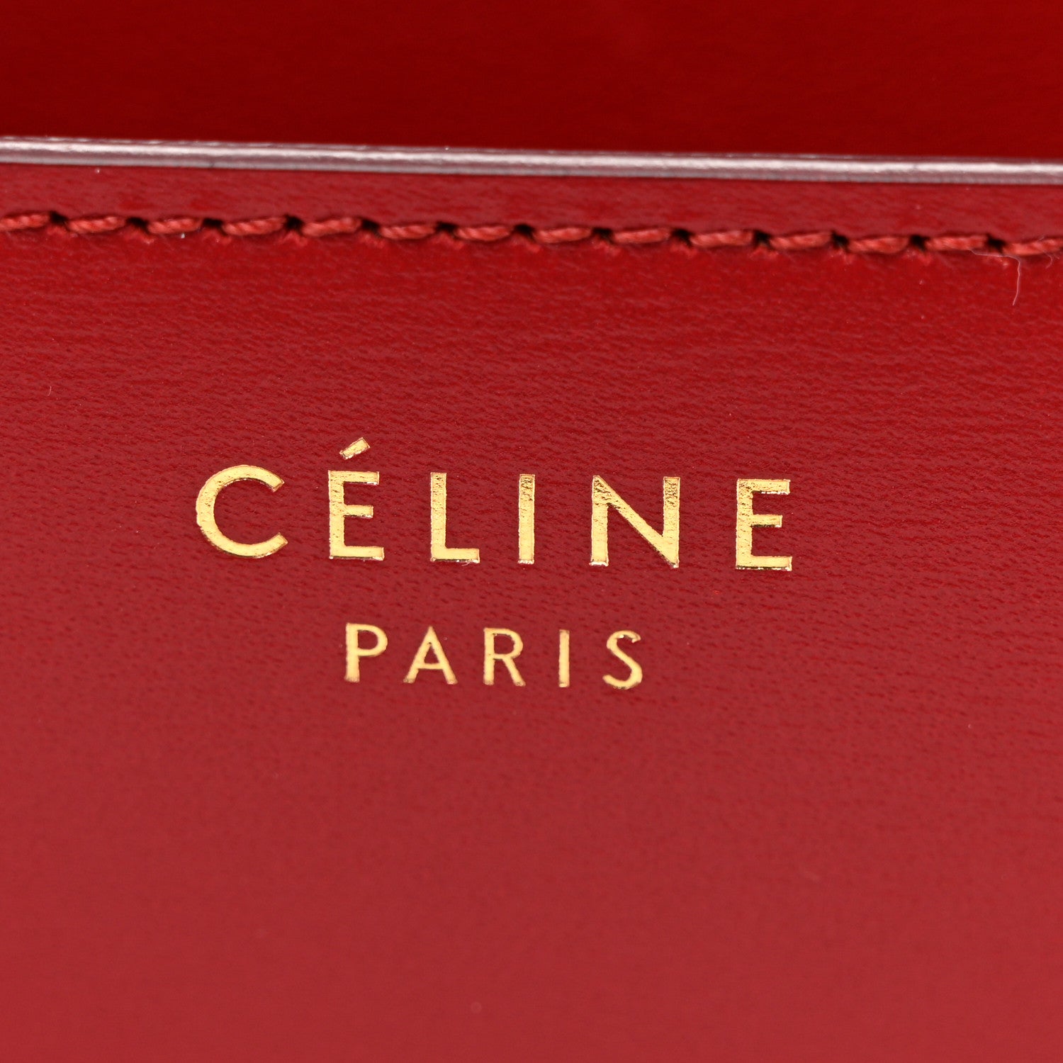Celine Box Calfskin Medium Classic Box Flap Bag Red 6 of 14