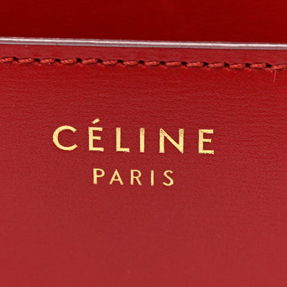 Celine Box Calfskin Medium Classic Box Flap Bag Red 6 of 14