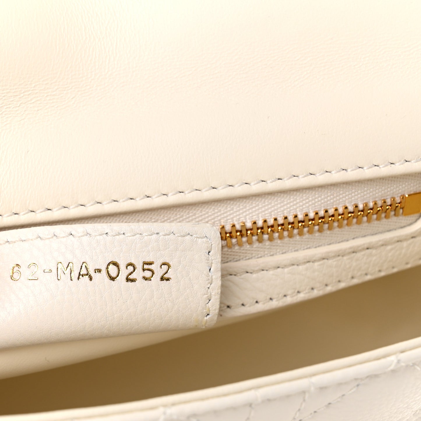 Calfskin Cannage Small Caro Bag Ivory