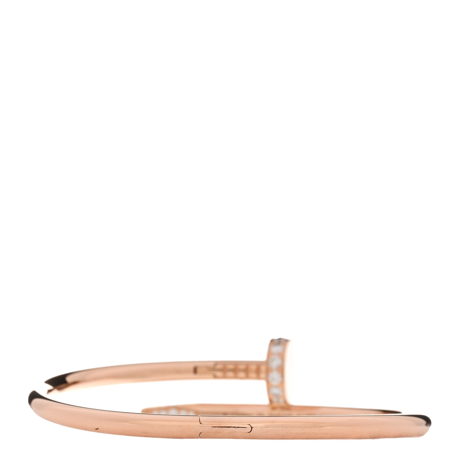 Cartier 18K Pink Gold Diamond Juste Un Clou Bracelet 16 2 of 4