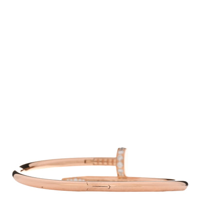 Cartier 18K Pink Gold Diamond Juste Un Clou Bracelet 16 2 of 4