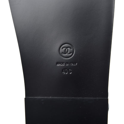 Chanel Grained Calfskin Velcro Dad Sandals 40 Black 7 of 9