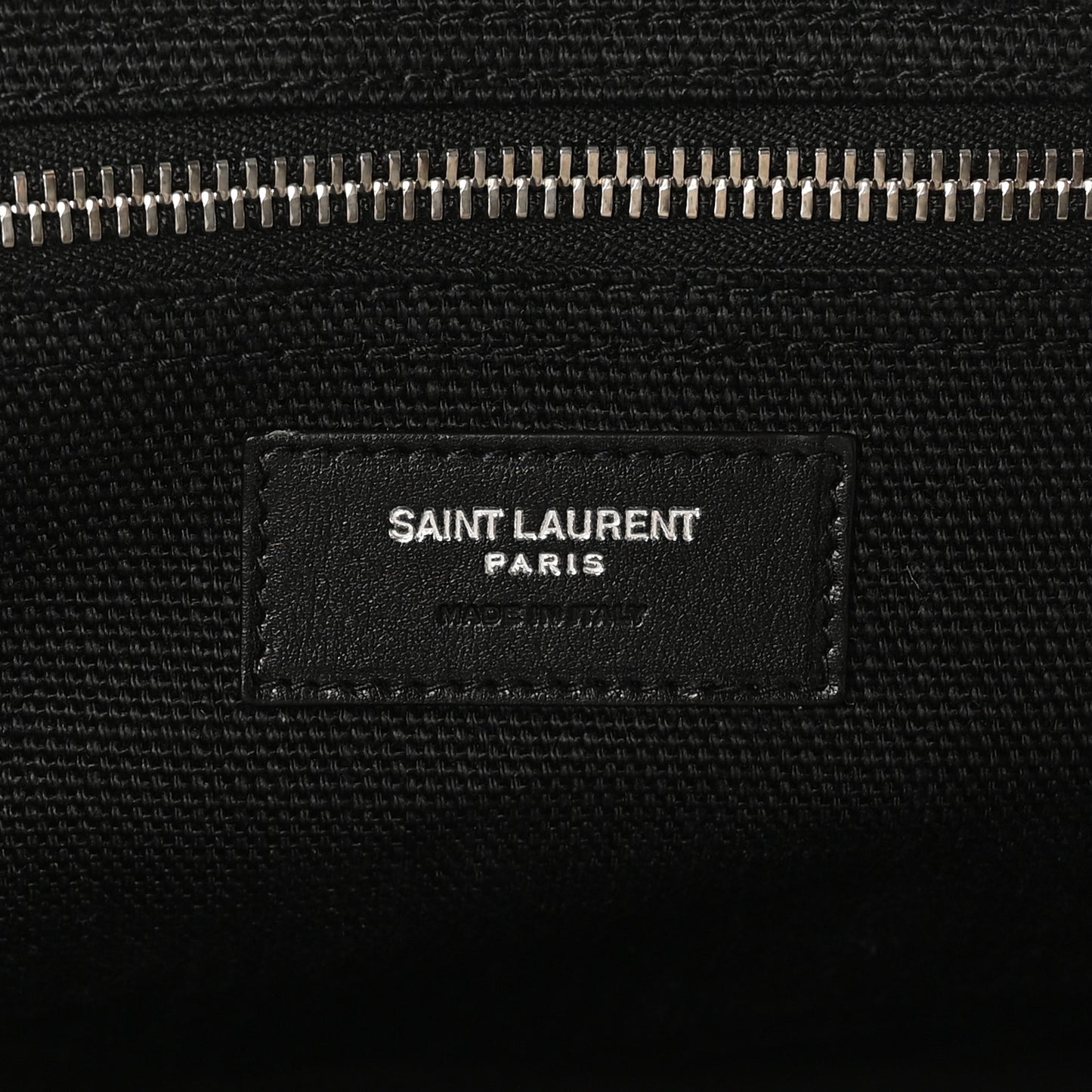 Linen Calfskin Rive Gauche Tote White Black