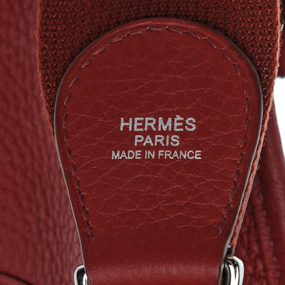 Hermes Taurillon Clemence Evelyne III PM Rouge Casaque 7 of 8