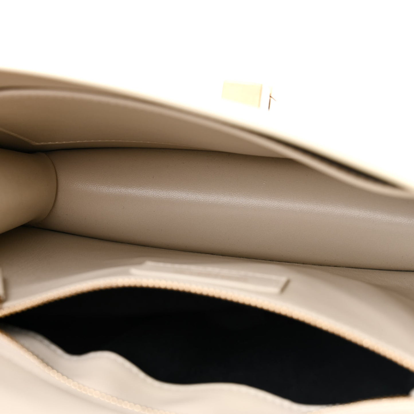 Smooth Calfskin Carre Satchel Crema Soft