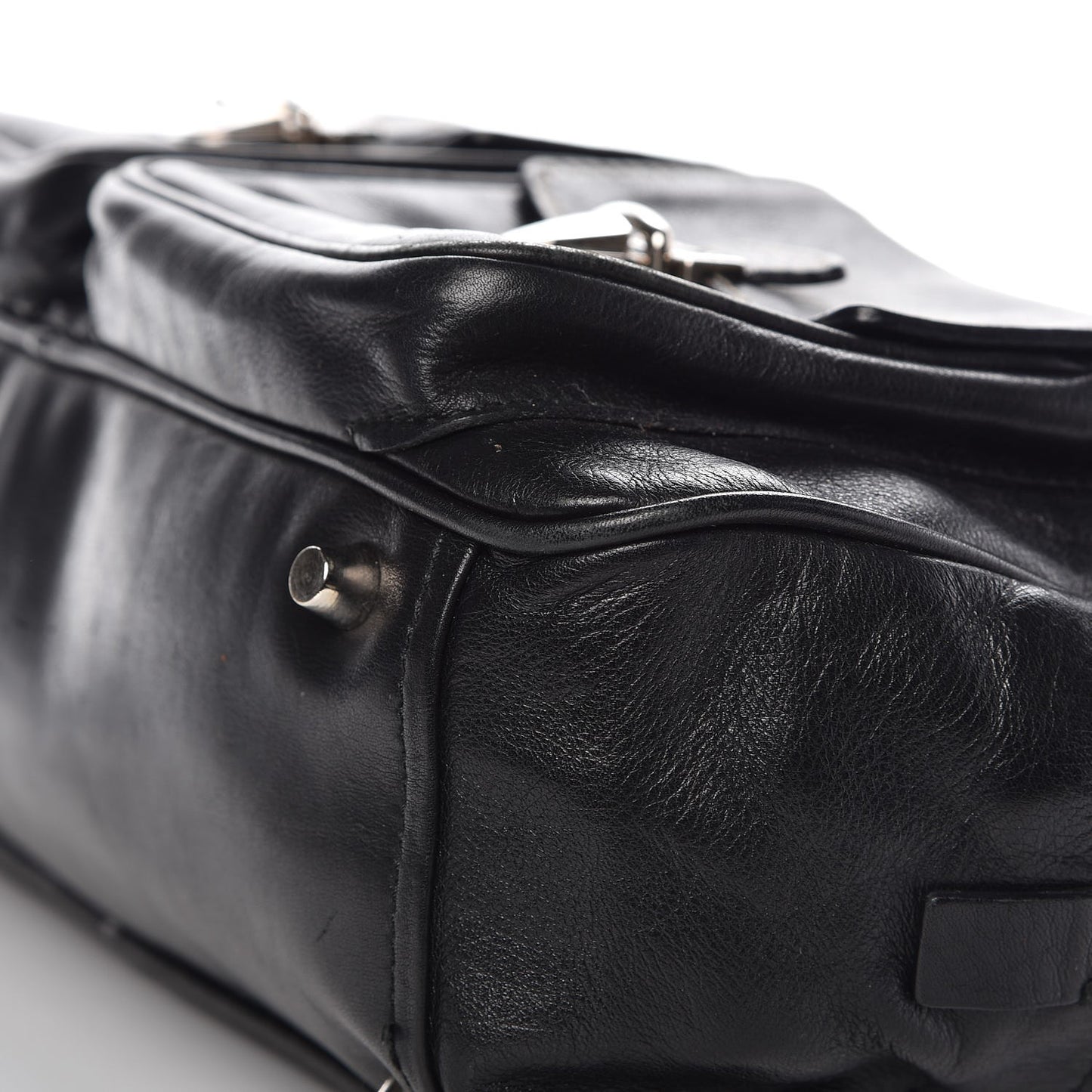 Soft Calfskin Shoulder Bag Black