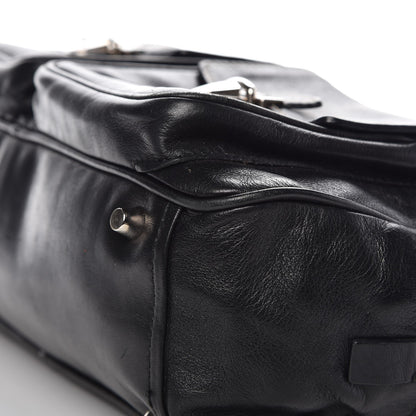 Prada Soft Calfskin Shoulder Bag Black 8 of 9