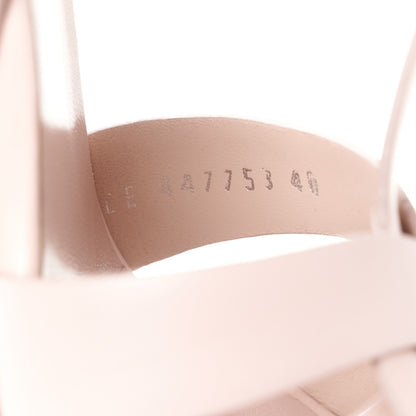 Saint Laurent Calfskin Tribute 105 Platform Sandals 40 Rose Antic 8 of 10