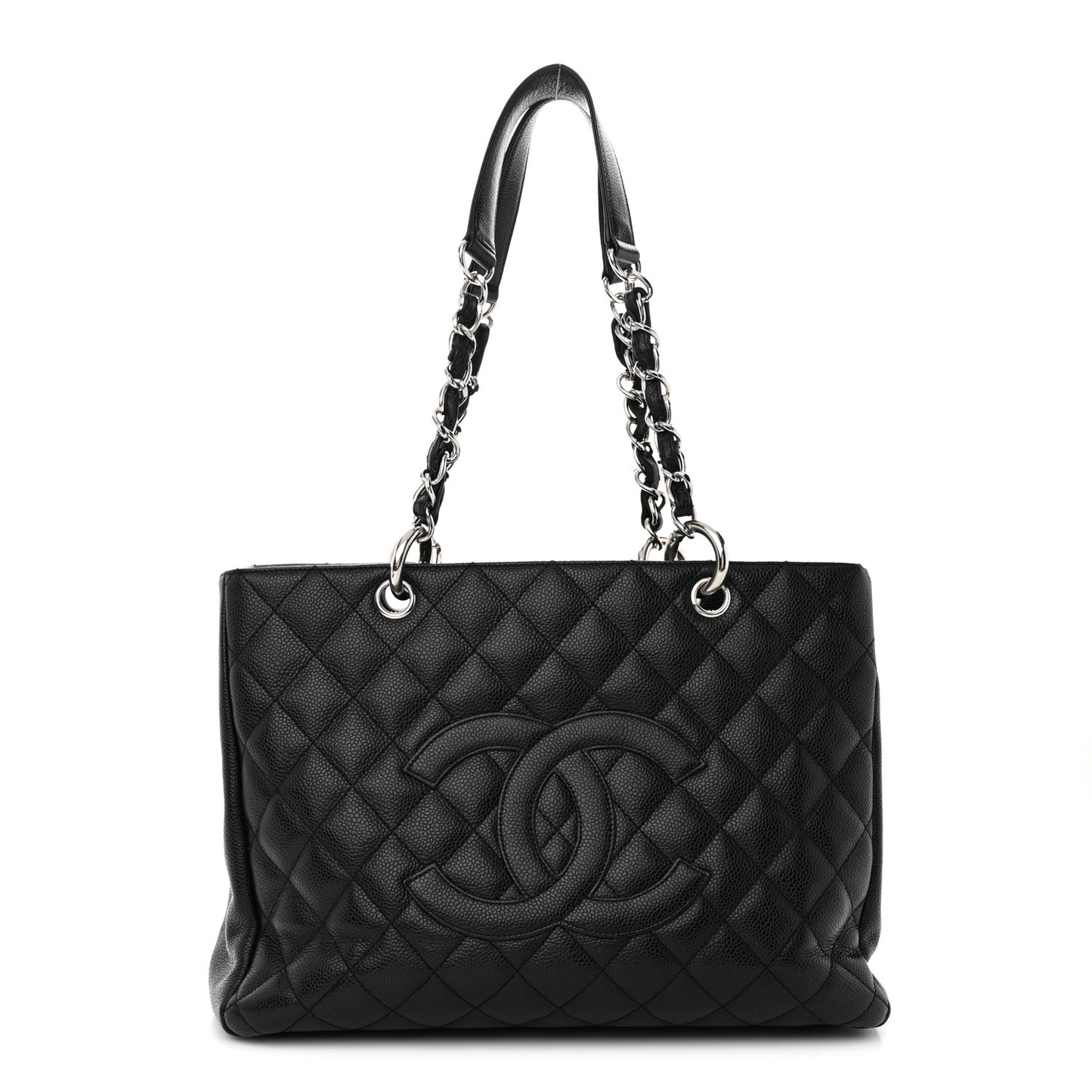 Caviar Quilted Grand Shopping Tote GST Black