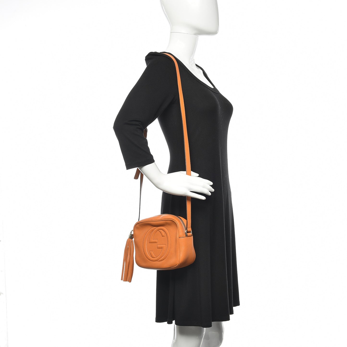 Pebbled Calfskin Small Soho Disco Bag Curcuma