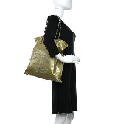 Chanel Patent Crystal Strass Bonbons Tote Silver 2 of 19
