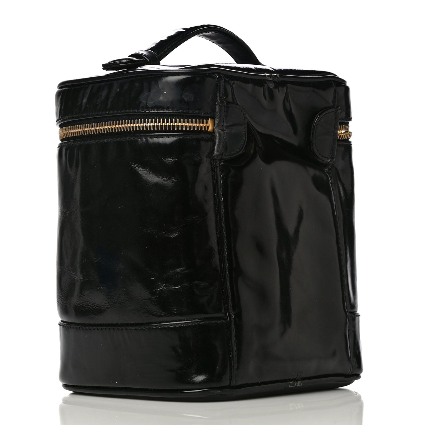 Patent Vanity Cosmetic Case Black