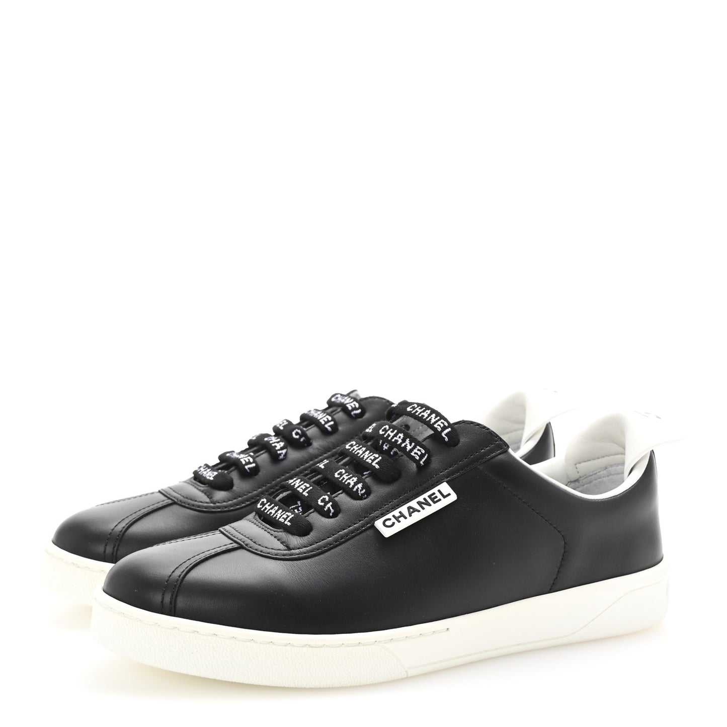 Calfskin CC Womens Sneakers 36.5 Black