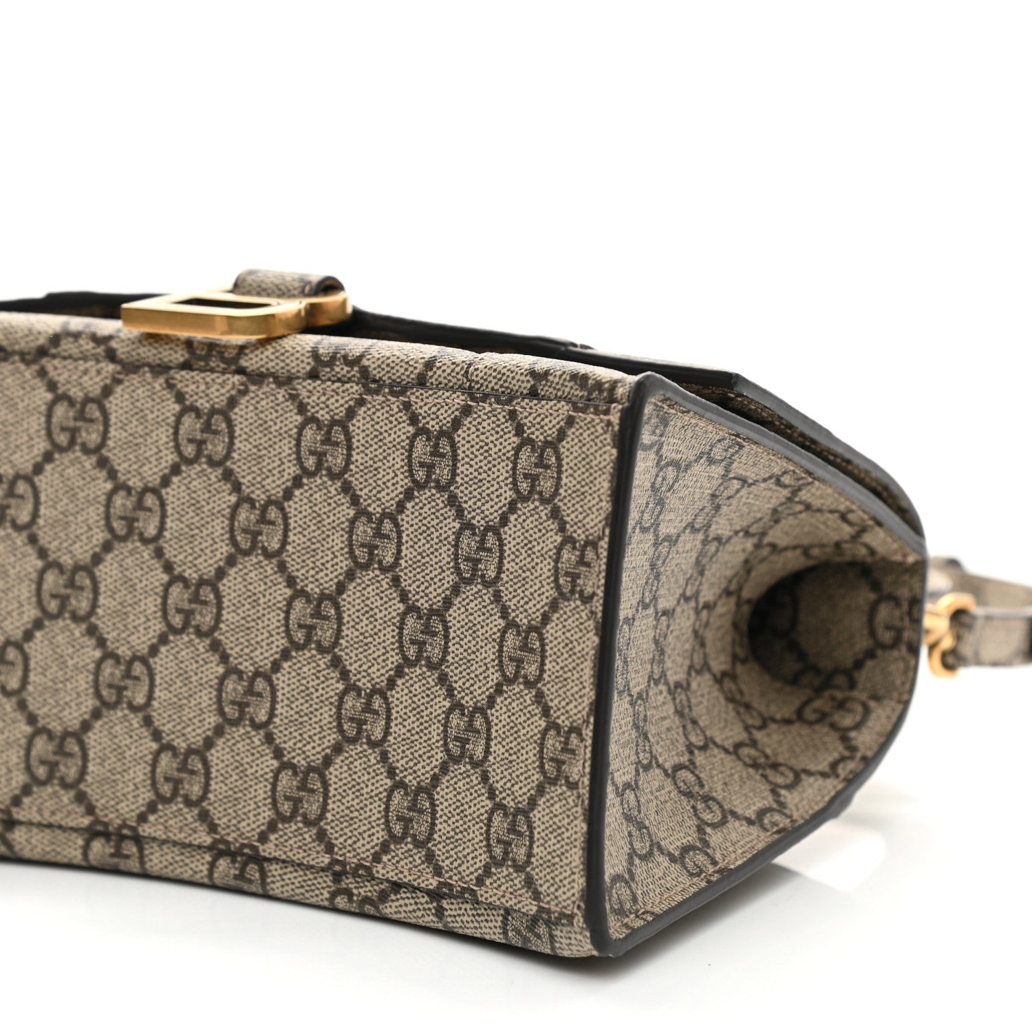 Balenciaga X GUCCI GG Supreme Monogram Small Hourglass Top Handle Bag Beige Ebony 9 of 9
