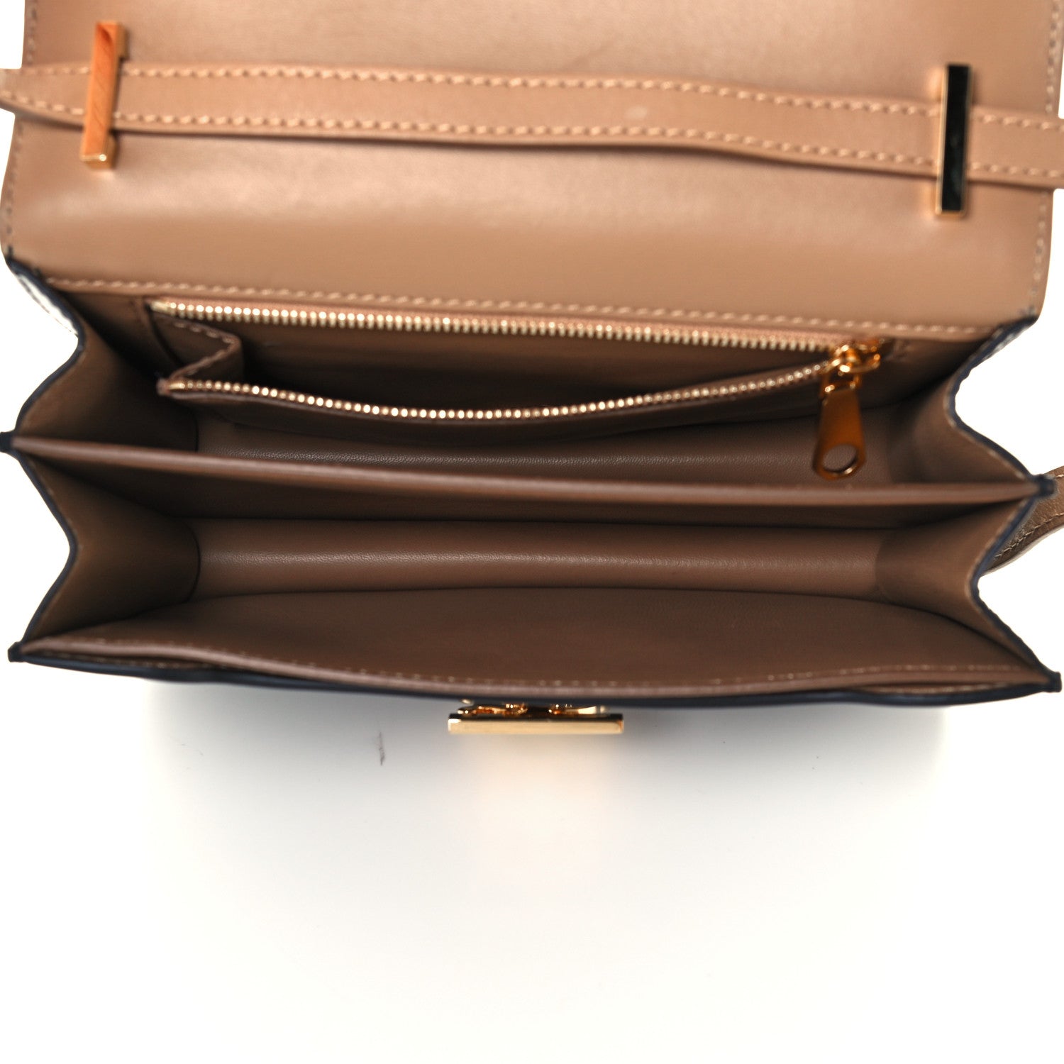 Burberry Calfskin Small TB Envelope Clutch Bag Malt Brown 5 of 9