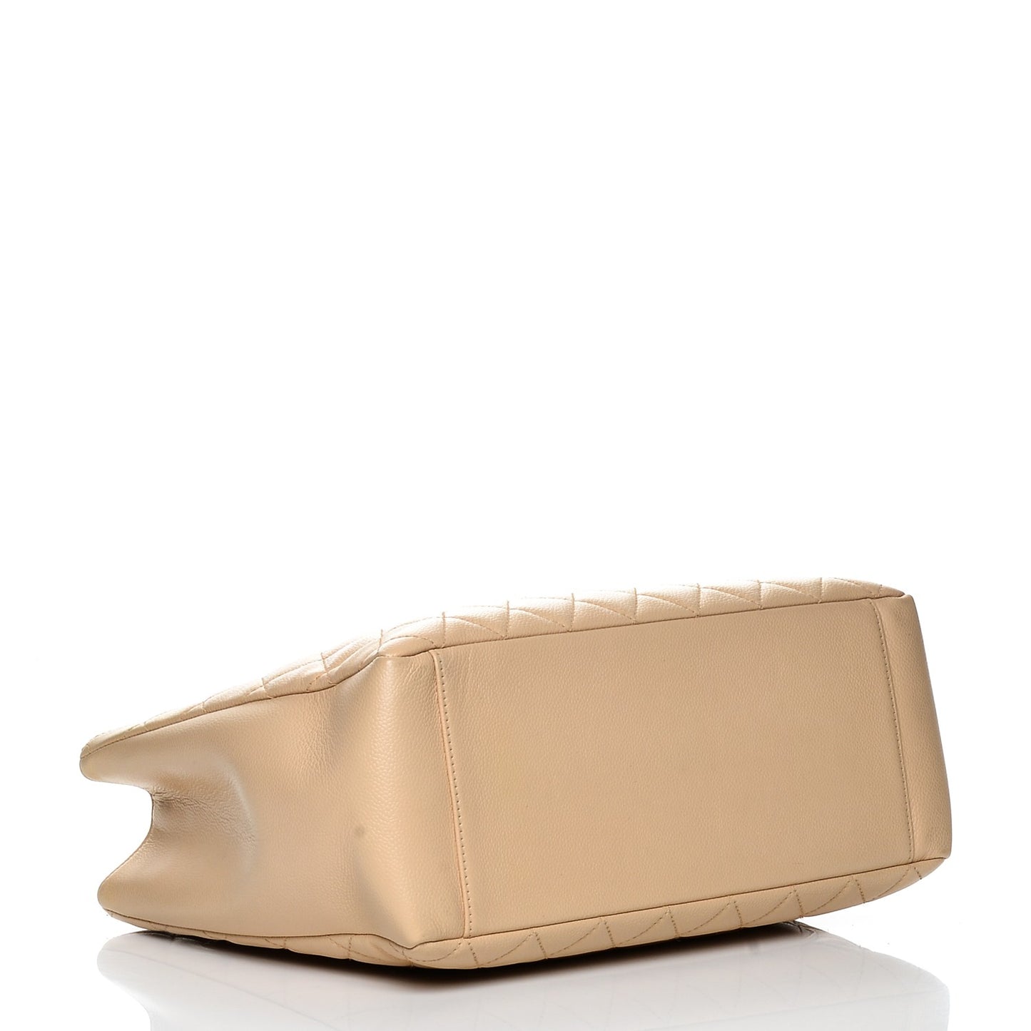 Caviar Quilted Grand Shopping Tote GST Beige Clair