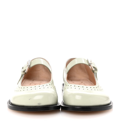 Loewe Brushed Calfskin Mary Jane Flats 37 Light Green 3 of 9