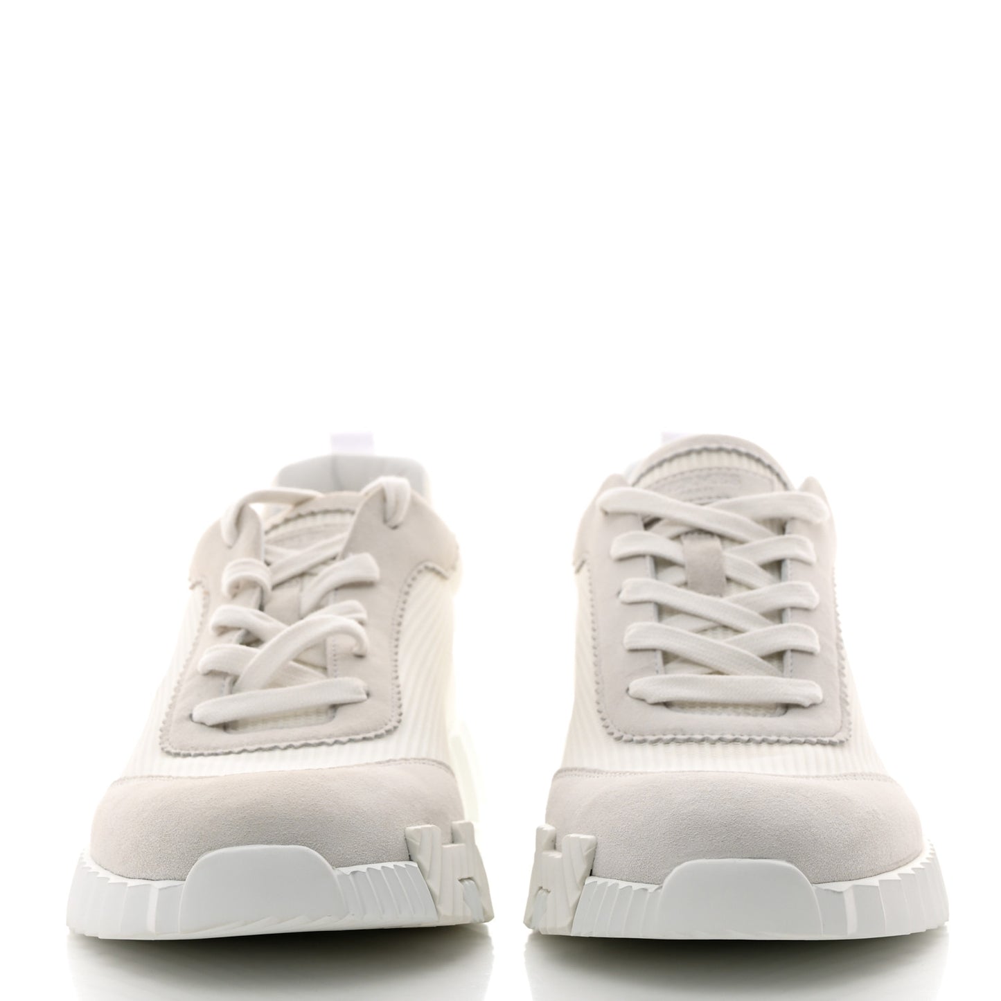 Suede Goatskin Bouncing Sneakers 41 White