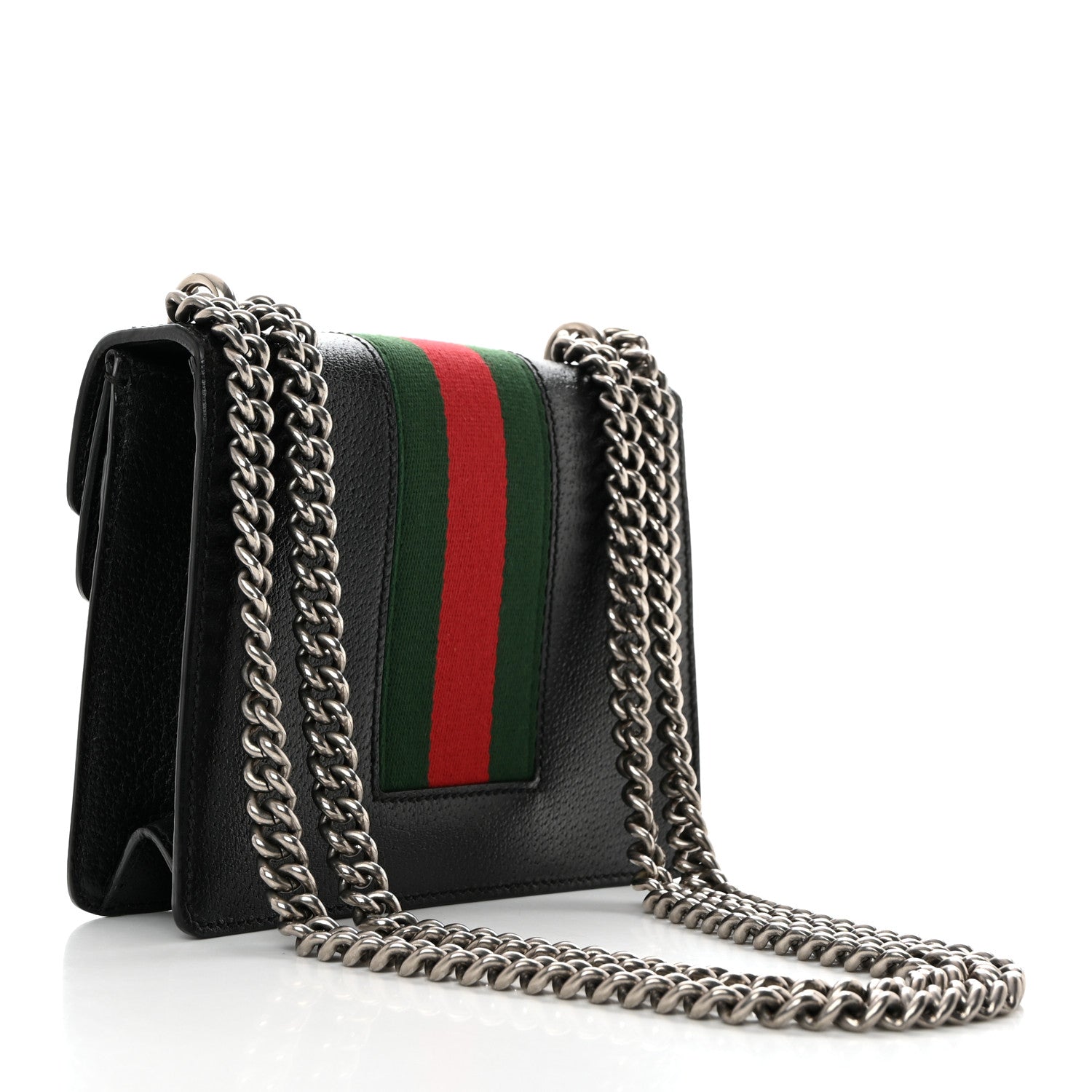 Gucci Calfskin Web Mini Dionysus Shoulder Bag Black 2 of 11