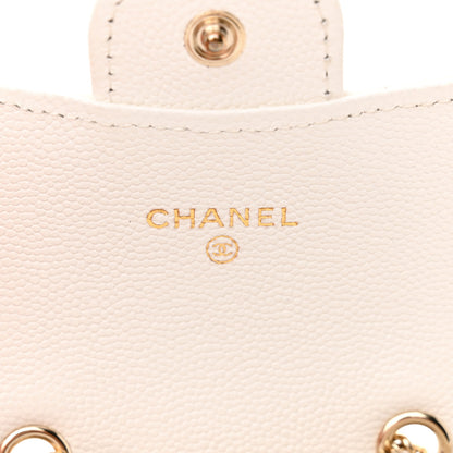 Chanel Caviar Quilted Mini Chain Belt Bag White 6 of 11